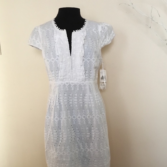 nine west white dress